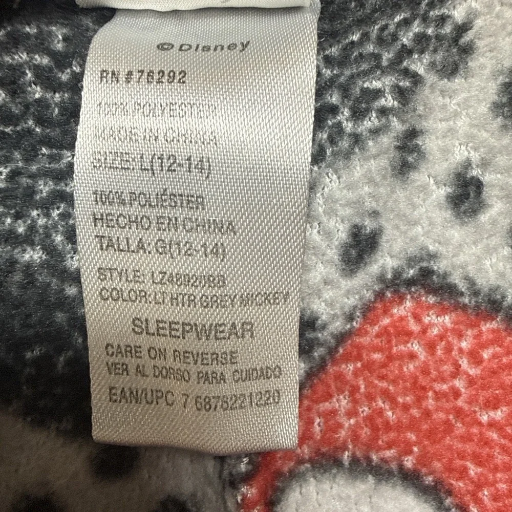 Disney Mickey Mouse Woman's Large Fleece Sleep Pants Size L (12-14) Sleepwear - Picture 7 of 15